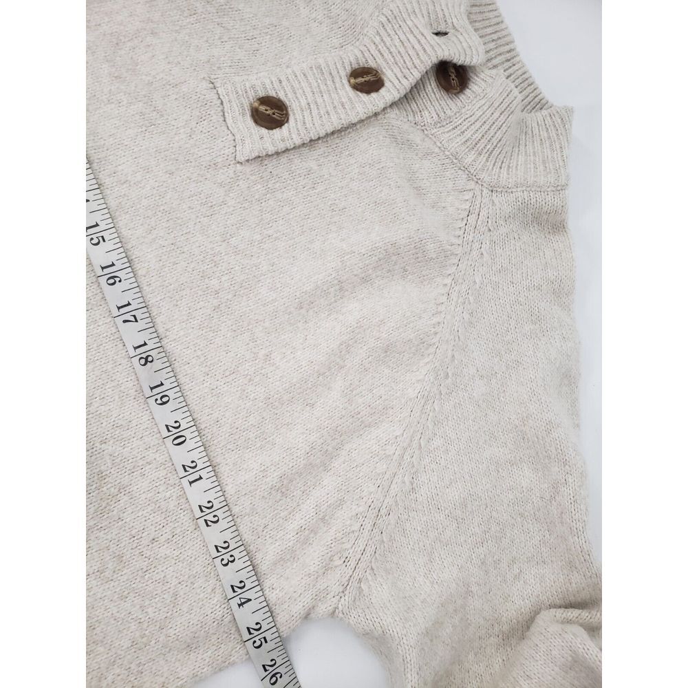 Vine & Love Sweater Womens Small Ribbed Top Long Sleeve Henley Style 3 Button - Picture 7 of 9